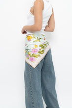 Load image into Gallery viewer, Vintage x White Floral Silk Scarf