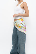 Load image into Gallery viewer, Vintage x White Floral Silk Scarf