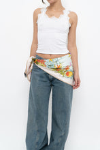 Load image into Gallery viewer, Vintage x White Floral Silk Scarf