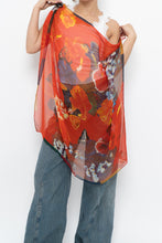 Load image into Gallery viewer, Vintage x Red Butterfly Silk Scarf
