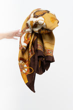 Load image into Gallery viewer, Vintage x Orange Patterned Silk Scarf