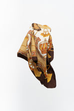 Load image into Gallery viewer, Vintage x Orange Patterned Silk Scarf