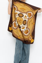 Load image into Gallery viewer, Vintage x Orange Patterned Silk Scarf