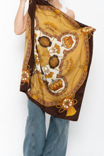 Load image into Gallery viewer, Vintage x Orange Patterned Silk Scarf