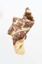 Load image into Gallery viewer, Vintage x Made in England x Butter Yellow Paisley Patterned Scarf