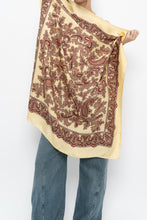 Load image into Gallery viewer, Vintage x Made in England x Butter Yellow Paisley Patterned Scarf