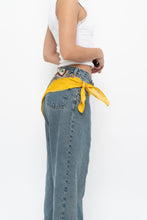 Load image into Gallery viewer, Vintage x Yellow Satin Patterned Satin Scarf