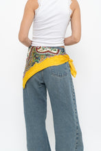 Load image into Gallery viewer, Vintage x Yellow Satin Patterned Satin Scarf