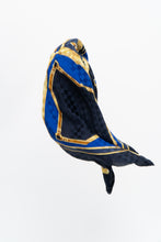 Load image into Gallery viewer, Vintage x Made in Italy x Navy Patterned Silk Scarf