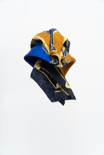 Load image into Gallery viewer, Vintage x Made in Italy x Navy Patterned Silk Scarf