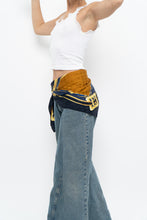 Load image into Gallery viewer, Vintage x Made in Italy x Navy Patterned Silk Scarf