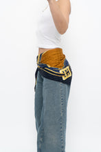 Load image into Gallery viewer, Vintage x Made in Italy x Navy Patterned Silk Scarf