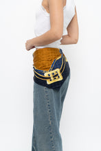 Load image into Gallery viewer, Vintage x Made in Italy x Navy Patterned Silk Scarf
