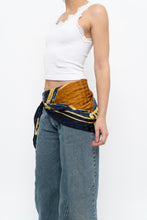 Load image into Gallery viewer, Vintage x Made in Italy x Navy Patterned Silk Scarf