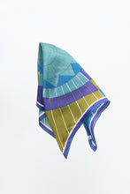 Load image into Gallery viewer, Vintage x Geometric Blue, Purple Satin Scarf
