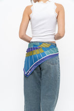 Load image into Gallery viewer, Vintage x Geometric Blue, Purple Satin Scarf