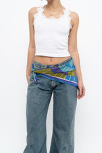 Load image into Gallery viewer, Vintage x Geometric Blue, Purple Satin Scarf