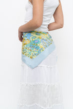 Load image into Gallery viewer, Vintage x HANAE MORI Blue Floral Silk Scarf