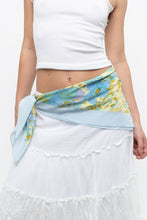 Load image into Gallery viewer, Vintage x HANAE MORI Blue Floral Silk Scarf