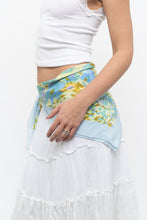 Load image into Gallery viewer, Vintage x HANAE MORI Blue Floral Silk Scarf