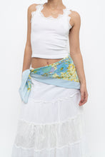 Load image into Gallery viewer, Vintage x HANAE MORI Blue Floral Silk Scarf