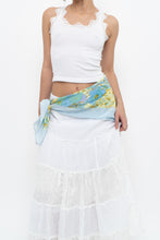 Load image into Gallery viewer, Vintage x HANAE MORI Blue Floral Silk Scarf
