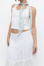 Load image into Gallery viewer, Vintage x White, Blue Floral Scarf