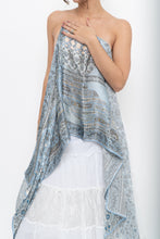 Load image into Gallery viewer, Vintage x Baby Blue Paisley Silk Scarf