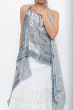 Load image into Gallery viewer, Vintage x Baby Blue Paisley Silk Scarf