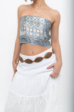 Load image into Gallery viewer, Vintage x Baby Blue Paisley Silk Scarf