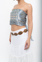 Load image into Gallery viewer, Vintage x Baby Blue Paisley Silk Scarf