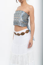 Load image into Gallery viewer, Vintage x Baby Blue Paisley Silk Scarf