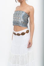 Load image into Gallery viewer, Vintage x Baby Blue Paisley Silk Scarf