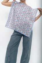 Load image into Gallery viewer, Vintage x Made in Japan x Blue Floral Cotton Scarf