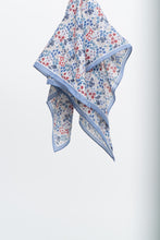 Load image into Gallery viewer, Vintage x Made in Japan x Blue Floral Cotton Scarf