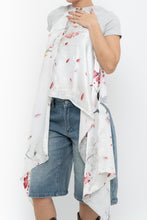 Load image into Gallery viewer, Vintage x White Bird Patterned Silk Scarf