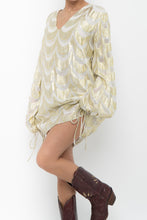 Load image into Gallery viewer, FREE PEOPLE x JENS PIRATE BOOTY Gold Metallic Flowy Dress (S-L)