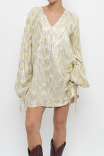 Load image into Gallery viewer, FREE PEOPLE x JENS PIRATE BOOTY Gold Metallic Flowy Dress (S-L)