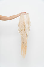 Load image into Gallery viewer, Vintage x Gold Sequin Mesh Fringe Scarf