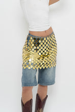 Load image into Gallery viewer, 12TH TRIBE x Jumbo Gold Sequin Skirt (XS-M)