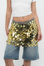 Load image into Gallery viewer, 12TH TRIBE x Jumbo Gold Sequin Skirt (XS-M)