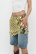 Load image into Gallery viewer, 12TH TRIBE x Jumbo Gold Sequin Skirt (XS-M)