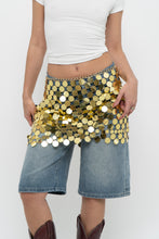 Load image into Gallery viewer, 12TH TRIBE x Jumbo Gold Sequin Skirt (XS-M)
