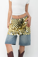 Load image into Gallery viewer, 12TH TRIBE x Jumbo Gold Sequin Skirt (XS-M)