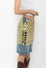 Load image into Gallery viewer, 12TH TRIBE x Jumbo Gold Sequin Skirt (XS-M)