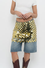 Load image into Gallery viewer, 12TH TRIBE x Jumbo Gold Sequin Skirt (XS-M)