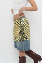 Load image into Gallery viewer, 12TH TRIBE x Jumbo Gold Sequin Skirt (XS-M)