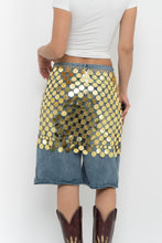 Load image into Gallery viewer, 12TH TRIBE x Jumbo Gold Sequin Skirt (XS-M)