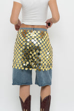 Load image into Gallery viewer, 12TH TRIBE x Jumbo Gold Sequin Skirt (XS-M)