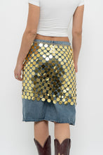 Load image into Gallery viewer, 12TH TRIBE x Jumbo Gold Sequin Skirt (XS-M)